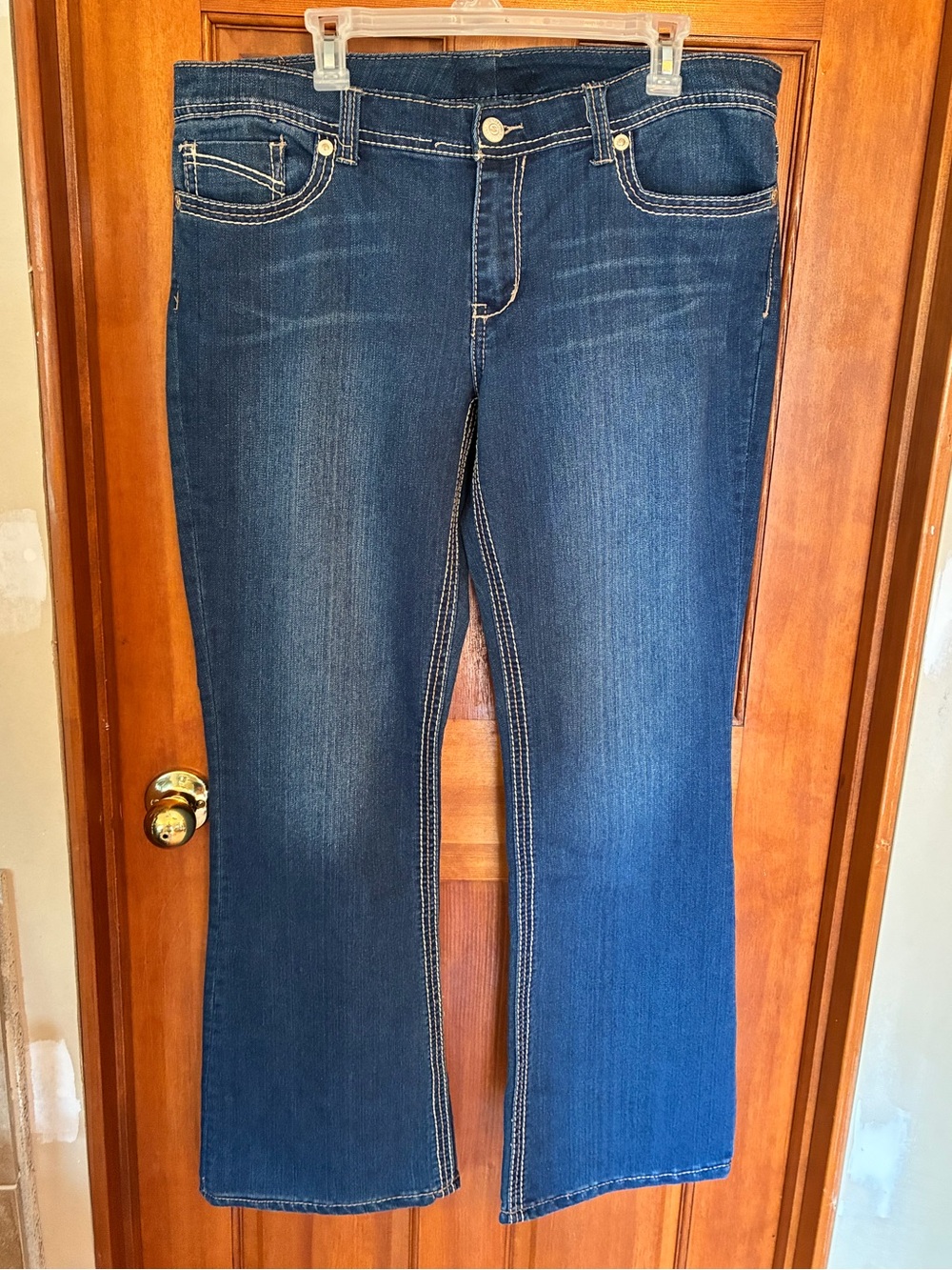 Seven7 Dark Blue Boot-Cut Jeans Size 16